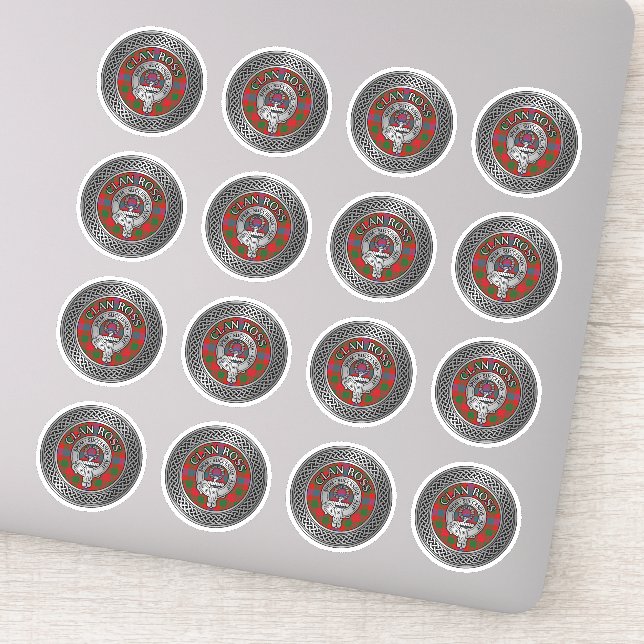 Sticker Clan Ross Crest & Tartan Knot (Détail)