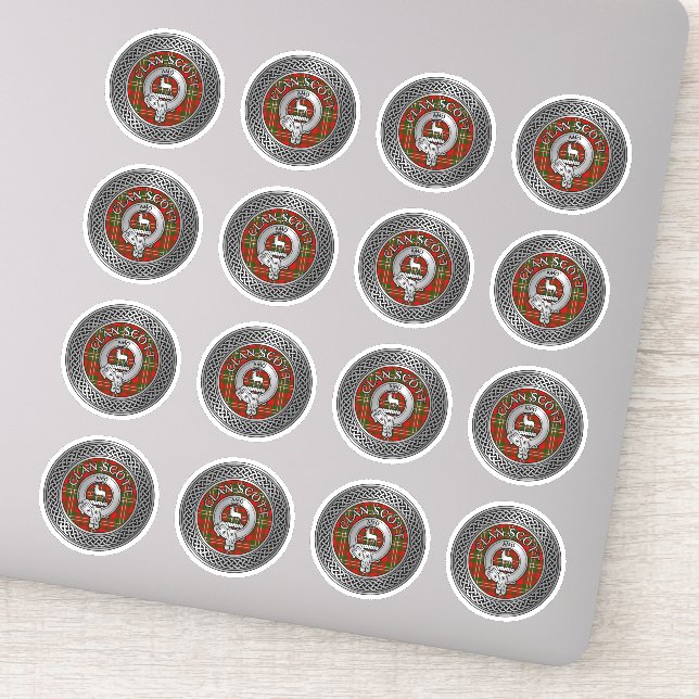Sticker Clan Scott Crest & Tartan Knot (Détail)
