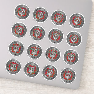 Sticker Clan Stewart Stuart Crest & Tartan Knot