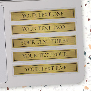 Sticker Classé Faux Gold avec texte noir