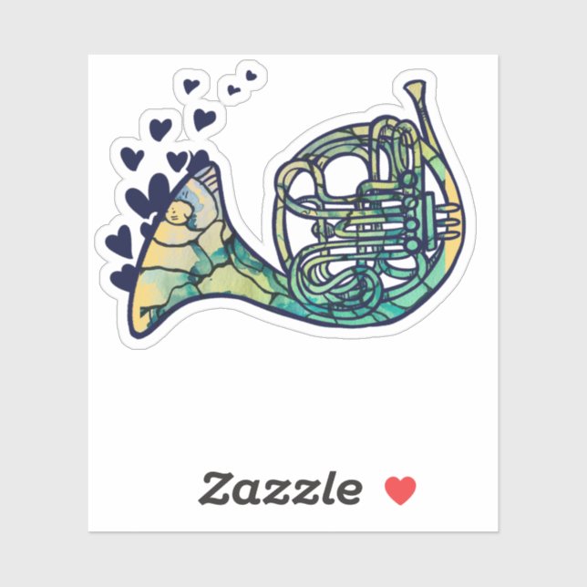Sticker Classe French Horn (Feuille)