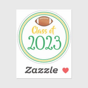 Sticker Classe Green & Gold Football Année d'obtention du 