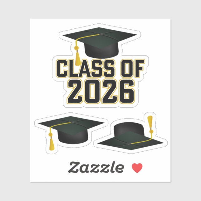 Sticker Classe Letterman de 2026 Graduation (Feuille)