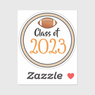 Sticker Classe Orange & Black Football Année