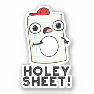 Sticker Classeur de papier drôle de feuille Holey