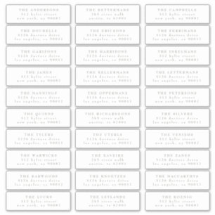 Sticker Classic Individuel Sage Vert Blanc Adresse d'hôte
