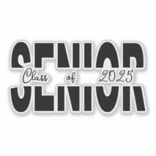 Sticker Classic noir Senior personnalisé