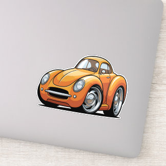 Sticker Classic Orange Toon Car