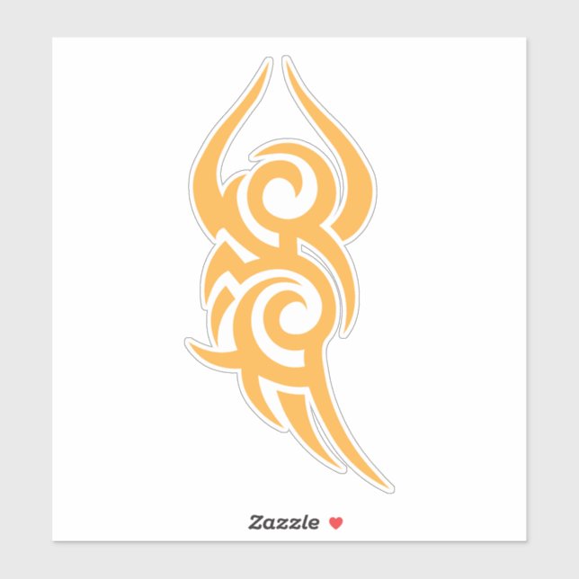 Sticker Classic Tattoo Inspired Line Art Design (Feuille)