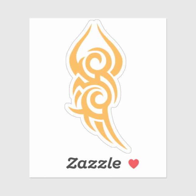 Sticker Classic Tattoo Inspired Line Art Design (Feuille)