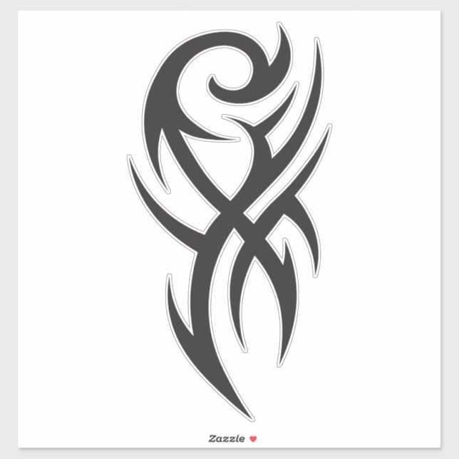 Sticker Classic Tattoo Inspired Line Art Design (Feuille)