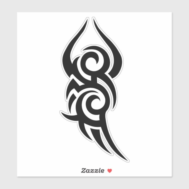 Sticker Classic Tattoo Inspired Line Art Design (Feuille)