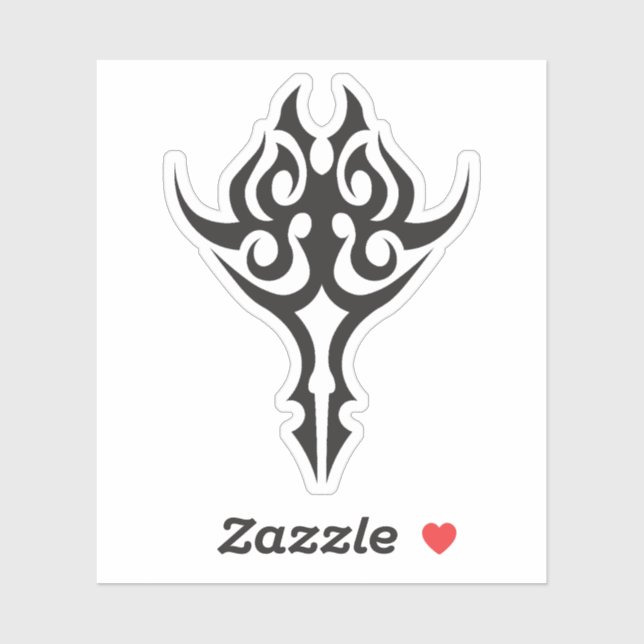 Sticker Classic Tattoo Inspired Line Art Design (Feuille)