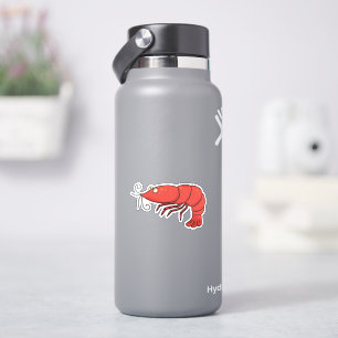 Sticker classique aux crevettes rouges cerises