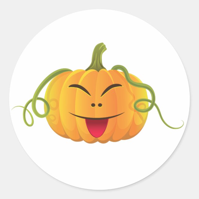 Sticker classique Citrouille d'Halloween jack-o-la (Devant)