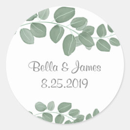 Sticker classique Eucalyptus rond