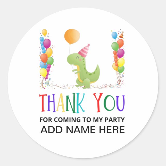 Sticker classique Merci Anniversaire (Devant)