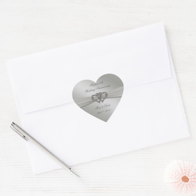 Sticker classique pour le 25e anniversaire du Mari (Enveloppe)