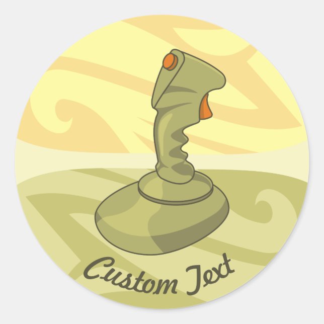 Sticker classique rond Joystick (Devant)
