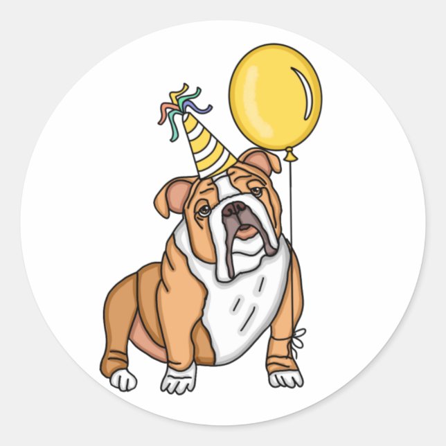 Sticker classique rond pour l'anniversaire de Bull (Devant)