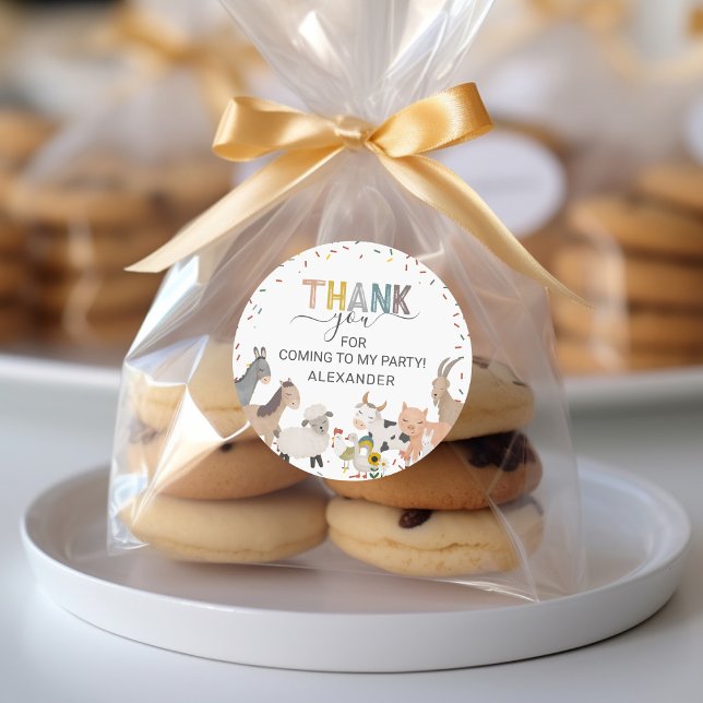 Sticker classique ronde pour la fête d'anniversair (Créateur téléchargé)