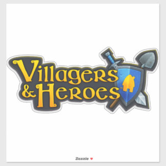 Sticker Classique Villagers et héros