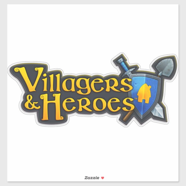 Sticker Classique Villagers et héros (Feuille)