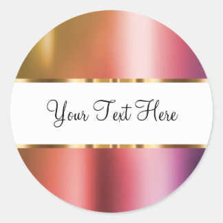 Sticker Classy Rose Gold Custom Étiquette
