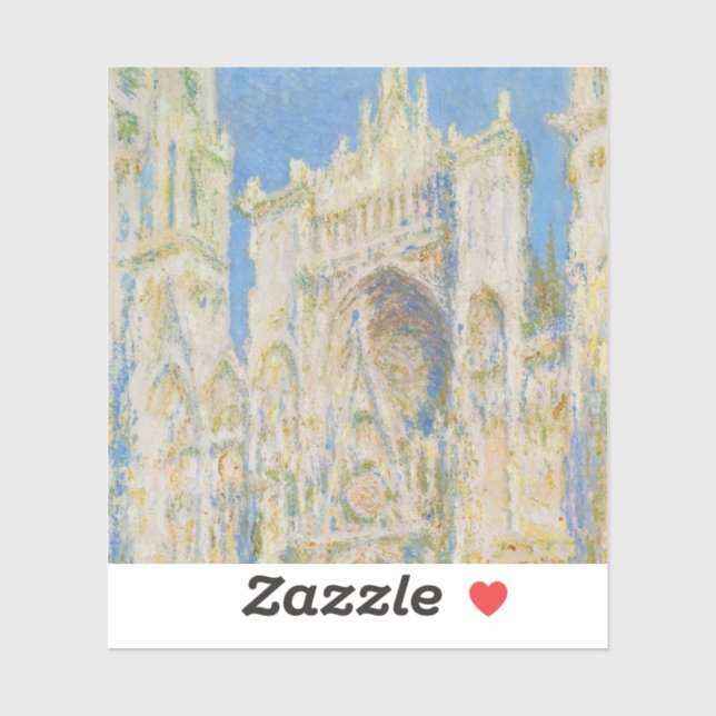Sticker Claude Monet Rouen Cathedral Portal Morning Light (Feuille)