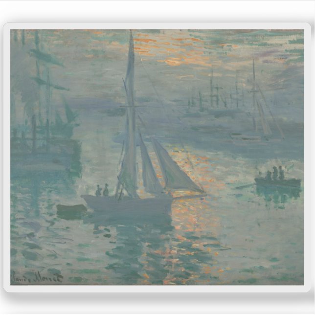 Sticker Claude Monet - Sunrise (Marine) (Devant)