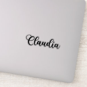 Sticker Claudia Nom - Calligraphie manuscrite