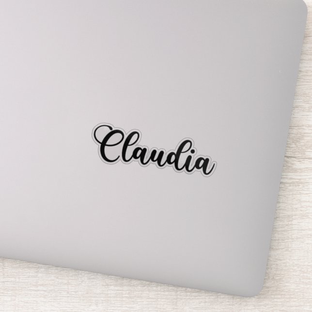 Sticker Claudia Nom - Calligraphie manuscrite (Détail)