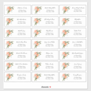 Sticker Clementine and Greenery Guest Adresse Enveloppe
