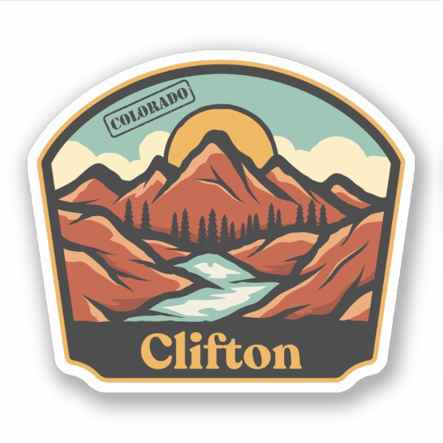 Sticker Clifton, Colorado (Devant)