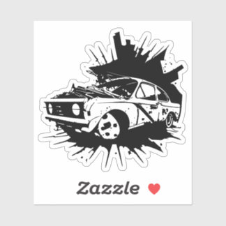 Sticker Clipart Automobile De L'Épave De Voiture Défaillan