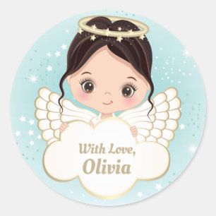 Sticker Cloud de Nativité mignon Angel tenant