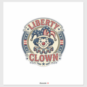Sticker Clown de la Liberté Patriotique Patriotique Clownc
