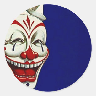 Sticker Clown Peint Visage amusant Joyeux Expressi