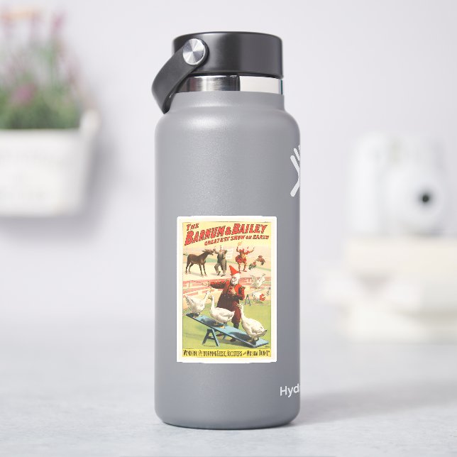 Sticker Clowns Avec Oies, Coqs Et Âne. (HydroFlask)