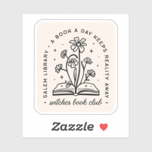 Sticker Club d'amoureux du livre sorcière