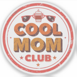 Sticker Club des Mères Cool Logo de Badge Rétro