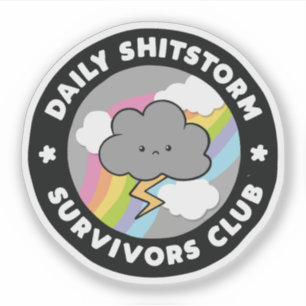 Sticker Club des survivants de la tempête de merde quotidi