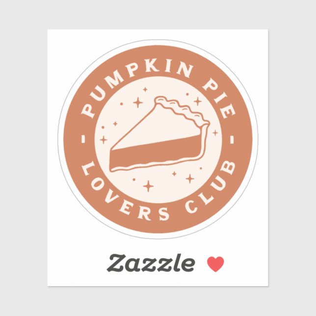 Sticker club pour les amateurs de tarte citrouille (Feuille)