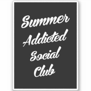 Sticker Club social amateur d'été