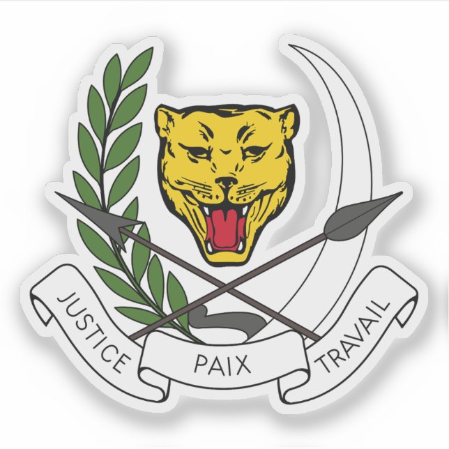 Sticker CoA of the Republic of Zaire (DR Congo,1971–1997) (Devant)