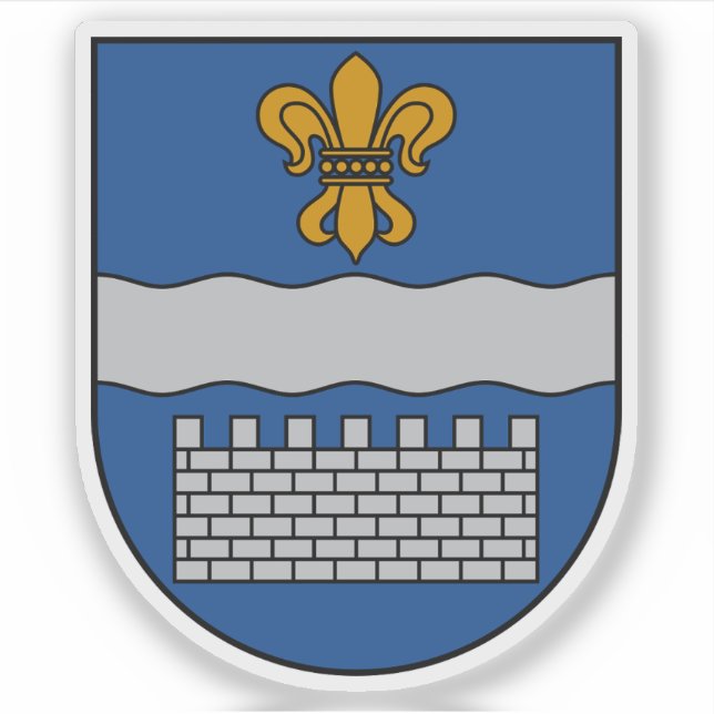 Sticker Coat of arms of the city of Daugavpils, Latvia (Devant)