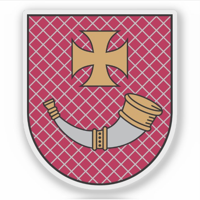 Sticker Coat of arms of the city of Ventspils, Latvia (Devant)