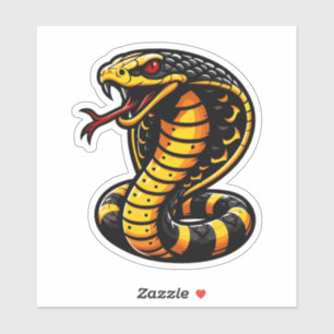 Sticker Cobra Gratuit Design Jaune & Noir
