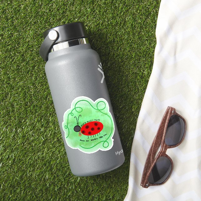 Sticker Coccinelle en yiddish (HydroFlask Insitu)