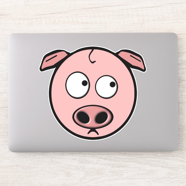 Sticker Cochon de dessin mignon (Ordinateur)